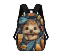 sinyumoney Baby Hedgehog In Autumn Leaves Backpack School Business Durable Laptop Bag for Teenage Girls Boys Women Men 17inch