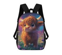 sinyumoney Baby Highland Cow Backpack School Bag Large Water Resistant Laptop Backpack for School/Work/Travel 17inch