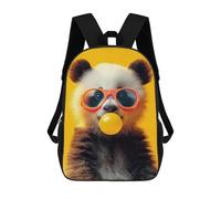 sinyumoney Baby Panda Bubblegum Backpack with Pocket 3D Printed Backpacks, Travel Rucksacks Book Bags Kids School Bag 17inch