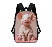 sinyumoney Baby Pig Cute School Backpack Water Resistant Computer Rucksack- Perfect for Travel, Work And Daily Use 17inch