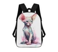 sinyumoney Baby Sphinx Cat Kitten 3D Printed Children's School Backpack for Kids High Capacity Travel Rucksacks 17 Inch Book Bags Kids