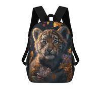 sinyumoney Baby Tiger in Autumn Rucksack Lightweight Casual Daypack School Backpacks- Perfect for Travel, Work And Daily Use 17inch