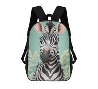 sinyumoney Baby Zebra Cute Animal Backpacks Kids School Backpack School Bag 3D Printed School Bag for Boys Elementary And Middle School Students 17inch