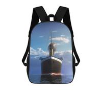 sinyumoney Backpack, A Journey with No End School Bags Schoolbag, School Bags,Travel Rucksacks Book Bags 3D Printed Cartoon Large Capacity Backpack for Boy And Girl 17inch