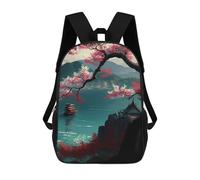 sinyumoney Backpack, Cherry Blossom Serenity School Bags Schoolbag, School Bags,Travel Rucksacks Book Bags 3D Printed Cartoon Large Capacity Backpack for Boy And Girl 17inch