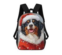sinyumoney Backpack, Christmas Bernese Mountain Dog School Bags Schoolbag, School Bags,Travel Rucksacks Book Bags 3D Printed Cartoon Large Capacity Backpack for Boy And Girl 17inch