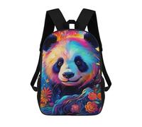 sinyumoney Backpack, Colorful Panda Artwork-3 School Bags Schoolbag, School Bags,Travel Rucksacks Book Bags 3D Printed Cartoon Large Capacity Backpack for Boy And Girl 17inch
