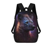 sinyumoney Backpack, Cosmic Wolf Portrait-30 School Bags Schoolbag, School Bags,Travel Rucksacks Book Bags 3D Printed Cartoon Large Capacity Backpack for Boy And Girl 17inch