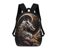 sinyumoney Backpack, Dragon Moonlit Sky -19 School Bags Schoolbag, School Bags,Travel Rucksacks Book Bags 3D Printed Cartoon Large Capacity Backpack for Boy And Girl 17inch