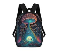 sinyumoney Backpack, Enchanted Mushroom Forest School Bags Schoolbag, School Bags,Travel Rucksacks Book Bags 3D Printed Cartoon Large Capacity Backpack for Boy And Girl 17inch