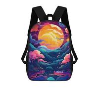 sinyumoney Backpack, Fantasy Cosmic Landscape -5 School Bags Schoolbag, School Bags,Travel Rucksacks Book Bags 3D Printed Cartoon Large Capacity Backpack for Boy And Girl 17inch