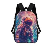 sinyumoney Backpack for Boys Girls 3d Print Astronaut Space Bookbag Elementary School Kids Casual Travel Bag Laptop Daypack 17inch