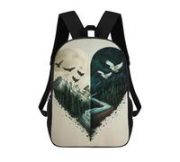 sinyumoney Backpack for Boys Girls 3d Print Be Together Bookbag Elementary School Kids Casual Travel Bag Laptop Daypack 17inch