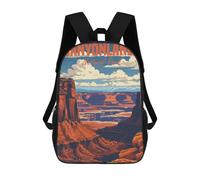 sinyumoney Backpack for Boys Girls 3d Print Canyonlands National Park Bookbag Elementary School Kids Casual Travel Bag Laptop Daypack 17inch