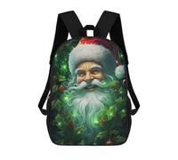 sinyumoney Backpack for Boys Girls 3d Print Christmas Fantasy Santa's Enchanted Garden Bookbag Elementary School Kids Casual Travel Bag Laptop Daypack 17inch