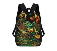 sinyumoney Backpack for Boys Girls 3d Print Colorful Duck Illustration Bookbag Elementary School Kids Casual Travel Bag Laptop Daypack 17inch
