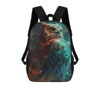 sinyumoney Backpack for Boys Girls 3d Print Cosmic Owl Artwork Bookbag Elementary School Kids Casual Travel Bag Laptop Daypack 17inch