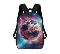 sinyumoney Backpack for Boys Girls 3d Print Cosmic Soccer Ball-1 Bookbag Elementary School Kids Casual Travel Bag Laptop Daypack 17inch