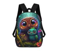 sinyumoney Backpack for Boys Girls 3d Print Enchanted Forest Owls -3 Bookbag Elementary School Kids Casual Travel Bag Laptop Daypack 17inch