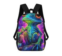 sinyumoney Backpack for Boys Girls 3d Print Frog Artwork Bookbag Elementary School Kids Casual Travel Bag Laptop Daypack 17inch