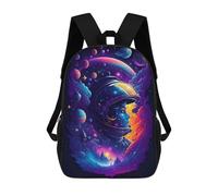 sinyumoney Backpack for Boys Girls 3d Print Galactic Dreamscape -41 Bookbag Elementary School Kids Casual Travel Bag Laptop Daypack 17inch