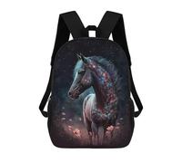 sinyumoney Backpack for Boys Girls 3d Print Galactic Horse Fantasy Art Print -1 Bookbag Elementary School Kids Casual Travel Bag Laptop Daypack 17inch