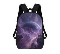 sinyumoney Backpack for Boys Girls 3d Print Galactic Storm Clouds Bookbag Elementary School Kids Casual Travel Bag Laptop Daypack 17inch