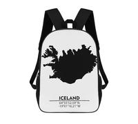 sinyumoney Backpack for Boys Girls 3d Print Iceland Bookbag Elementary School Kids Casual Travel Bag Laptop Daypack 17inch