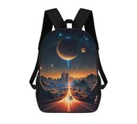 sinyumoney Backpack for Boys Girls 3d Print Interstellar Highway to The Future Bookbag Elementary School Kids Casual Travel Bag Laptop Daypack 17inch