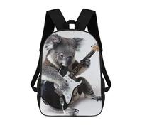 sinyumoney Backpack for Boys Girls 3d Print Koala Guitar Bookbag Elementary School Kids Casual Travel Bag Laptop Daypack 17inch