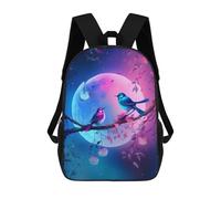 sinyumoney Backpack for Boys Girls 3d Print Night Sky Birds Romance Bookbag Elementary School Kids Casual Travel Bag Laptop Daypack 17inch