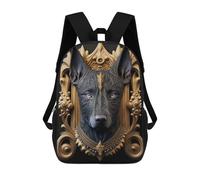 sinyumoney Backpack for Boys Girls 3d Print Royal Canine Portrait-2 Bookbag Elementary School Kids Casual Travel Bag Laptop Daypack 17inch