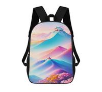 sinyumoney Backpack for Boys Girls 3d Print Serene Mountain Retreat Bookbag Elementary School Kids Casual Travel Bag Laptop Daypack 17inch