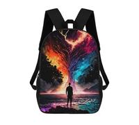 sinyumoney Backpack for Boys Girls 3d Print Tree of Life A Visionary Journey Bookbag Elementary School Kids Casual Travel Bag Laptop Daypack 17inch