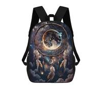 sinyumoney Backpack, Galactic Dreamcatcher School Bags Schoolbag, School Bags,Travel Rucksacks Book Bags 3D Printed Cartoon Large Capacity Backpack for Boy And Girl 17inch