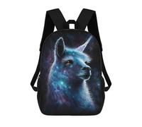 sinyumoney Backpack, Galactic Llama Art Print-1 School Bags Schoolbag, School Bags,Travel Rucksacks Book Bags 3D Printed Cartoon Large Capacity Backpack for Boy And Girl 17inch
