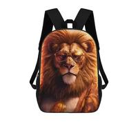 sinyumoney Backpack, King of Cool Lion's Swagger School Bags Schoolbag, School Bags,Travel Rucksacks Book Bags 3D Printed Cartoon Large Capacity Backpack for Boy And Girl 17inch