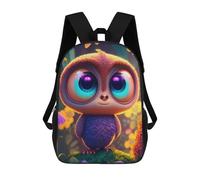 sinyumoney Backpack, Magical Forest Owl School Bags Schoolbag, School Bags,Travel Rucksacks Book Bags 3D Printed Cartoon Large Capacity Backpack for Boy And Girl 17inch