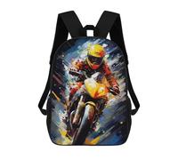 sinyumoney Backpack, Racing Spirit School Bags Schoolbag, School Bags,Travel Rucksacks Book Bags 3D Printed Cartoon Large Capacity Backpack for Boy And Girl 17inch