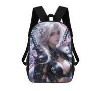 sinyumoney Backpack, Samurai Cat Warrior Artwork School Bags Schoolbag, School Bags,Travel Rucksacks Book Bags 3D Printed Cartoon Large Capacity Backpack for Boy And Girl 17inch