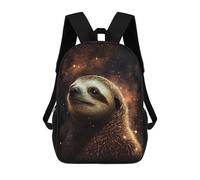 sinyumoney Backpack, Sloth in Space School Bags Schoolbag, School Bags,Travel Rucksacks Book Bags 3D Printed Cartoon Large Capacity Backpack for Boy And Girl 17inch