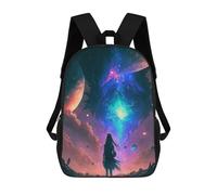 sinyumoney Backpack, Stargazer's Journey School Bags Schoolbag, School Bags,Travel Rucksacks Book Bags 3D Printed Cartoon Large Capacity Backpack for Boy And Girl 17inch