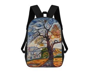 sinyumoney Backpack, Tree in Stormy Weather School Bags Schoolbag, School Bags,Travel Rucksacks Book Bags 3D Printed Cartoon Large Capacity Backpack for Boy And Girl 17inch