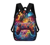 sinyumoney Backpack, Vibrant Gaming Controller Artwork -89 School Bags Schoolbag, School Bags,Travel Rucksacks Book Bags 3D Printed Cartoon Large Capacity Backpack for Boy And Girl 17inch