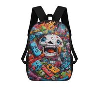 sinyumoney Backpack, Video Game Skull Chaos School Bags Schoolbag, School Bags,Travel Rucksacks Book Bags 3D Printed Cartoon Large Capacity Backpack for Boy And Girl 17inch