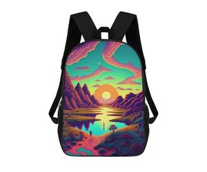 sinyumoney Backpack, Whimsical Sunset Path School Bags Schoolbag, School Bags,Travel Rucksacks Book Bags 3D Printed Cartoon Large Capacity Backpack for Boy And Girl 17inch