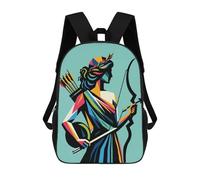 sinyumoney Backpacks Artemis Goddess of Nature Kids School Backpack School Bag 3D Printed School Bags for Boys Elementary And Middle School Students 17inch