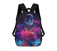 sinyumoney Backpacks Astronaut in Space Garden Kids School Backpack School Bag 3D Printed School Bags for Boys Elementary And Middle School Students 17inch