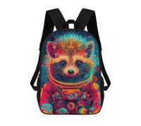 sinyumoney Backpacks Astronaut Space Hedgehog Kids School Backpack School Bag 3D Printed School Bags for Boys Elementary And Middle School Students 17inch