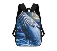 sinyumoney Backpacks Beautiful Whimsical Whale Kids School Backpack School Bag 3D Printed School Bags for Boys Elementary And Middle School Students 17inch